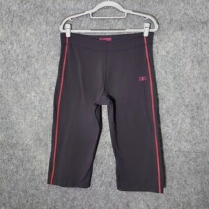 HH Helley Hansen Women Leggings L Training Cropped Gray Mid Rise Athleisure Gym